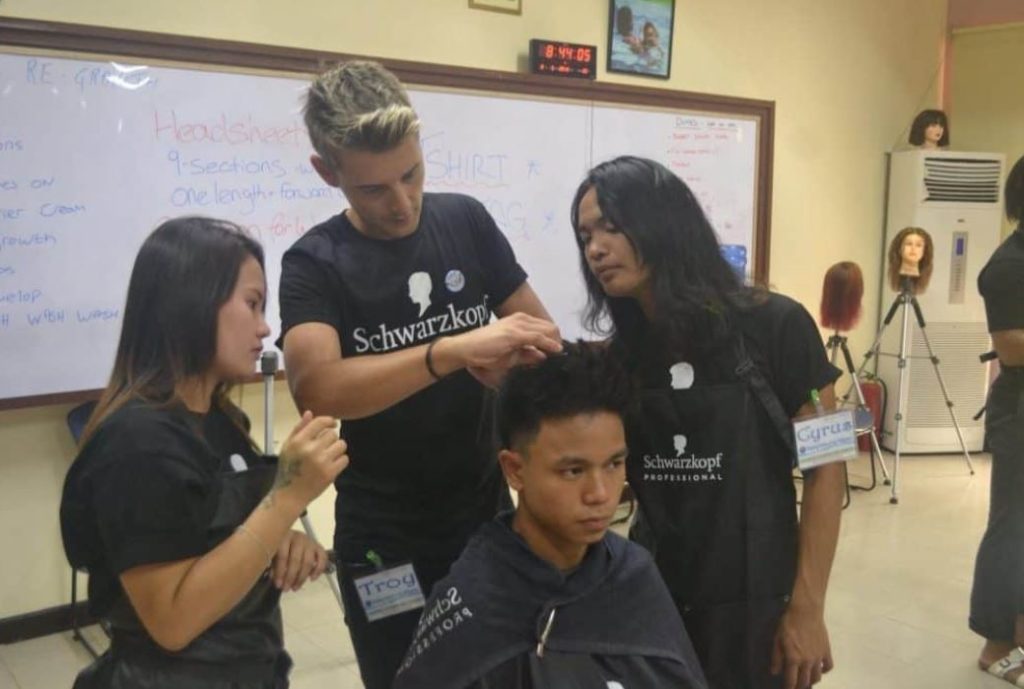 charity work at top hairdressers in swinfen staffs